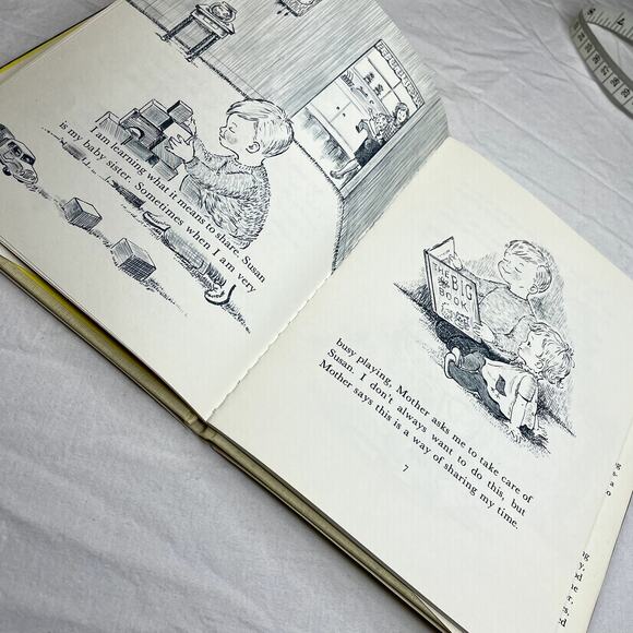 I Learn About Sharing Childrens Book Vintage 1968 Harriet Roorbach Illustrated - Picture 13 of 15